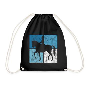 Dressage Cavalier de dressage Cheval d’équitation - Sac de sport léger - noir - Devant