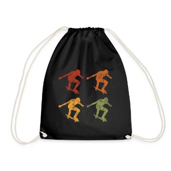 Skateboarder Skateboard Skater Skate Skateing - Sac de sport léger - noir - Devant