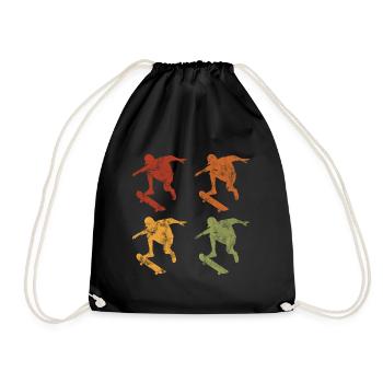 Skateboarder Skateboard Skater Skate Skateing - Sac de sport léger - noir - Devant