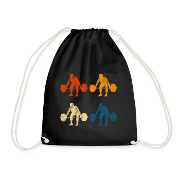 Musculation Bodybuilder GYM Fitnessstudio Retro - Sac de sport léger - noir - Devant