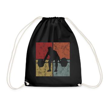 Musculation Bodybuilder GYM Fitnessstudio Retro - Sac de sport léger - noir - Devant