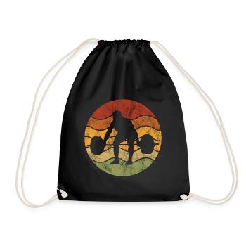 Musculation Bodybuilder GYM Fitnessstudio Retro - Sac de sport léger - noir - Devant