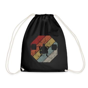 Musculation Bodybuilder GYM Fitnessstudio Retro - Sac de sport léger - noir - Devant