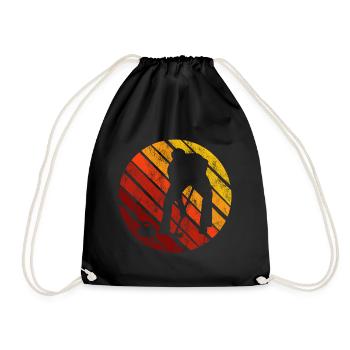 Curling sur glace Curling Retro Cadeau - Sac de sport léger - noir - Devant