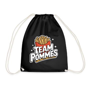 Frites, frites, restauration rapide - Sac de sport léger - noir - Devant