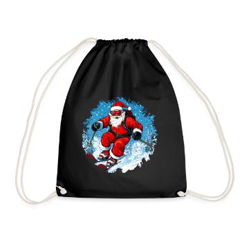 Noël des skieurs - Sac de sport léger - noir - Devant