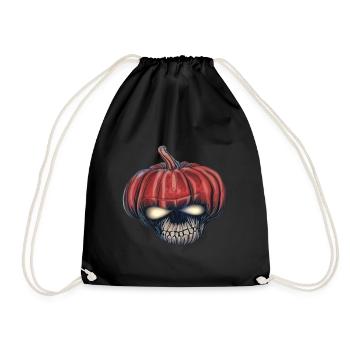 Scary Pumpkin Skull Face - Halloween Edition - Drawstring Bag - black - Front