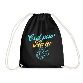 Février en Attente : Notre Bébé, Notre Trésor ! - Sac de sport léger - noir - Devant
