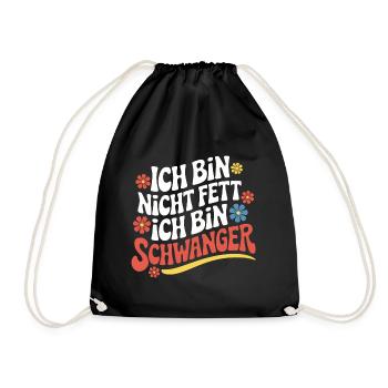 Pregnancy Announce Baby Birth Pregnant - Drawstring Bag - black - Front