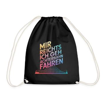 Roller Coaster Amusement Park Roller Coaster - Drawstring Bag - black - Front