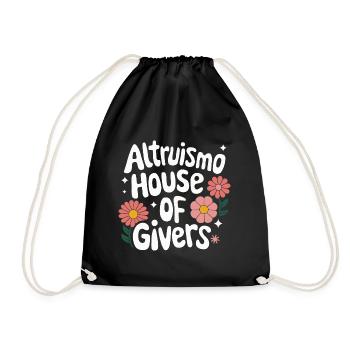 Altruismo Selfless Giving Giving School Spirit - Drawstring Bag - black - Front
