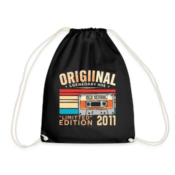 Original 2011, Legendary since 2011 Vintage 2011 - Drawstring Bag - black - Front