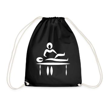 Physiotherapist funny gift saying funny - Drawstring Bag - black - Front