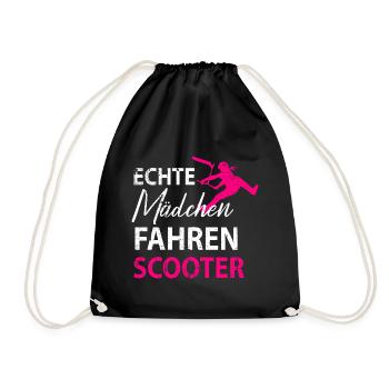 Stuntscooter Scooter Tretroller Damen Mädchen - Turnbeutel - Schwarz - Vorne