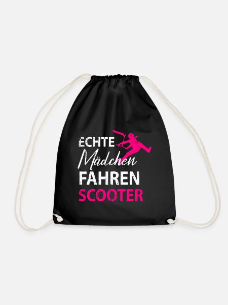 Stuntscooter Scooter Tretroller Damen Mädchen - Turnbeutel - Schwarz