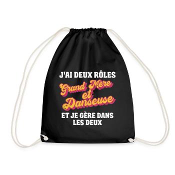 grand mère danseuse je gère rétro 80s humour - Sac de sport léger - noir - Devant
