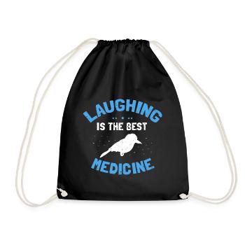 Kookaburra Design and Laughing Bird - Drawstring Bag - black - Front