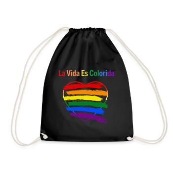 La Vida es colorida - Turnbeutel - Schwarz - Vorne