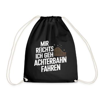 Roller Coaster Amusement Park Roller Coaster - Drawstring Bag - black - Front