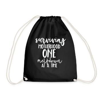 Mère maman respekt fatigué force humour cauchemar - Sac de sport léger - noir - Devant
