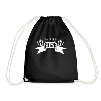 Psalm Gift God Bible Jesus Gospel Christ - Drawstring Bag - black - Front