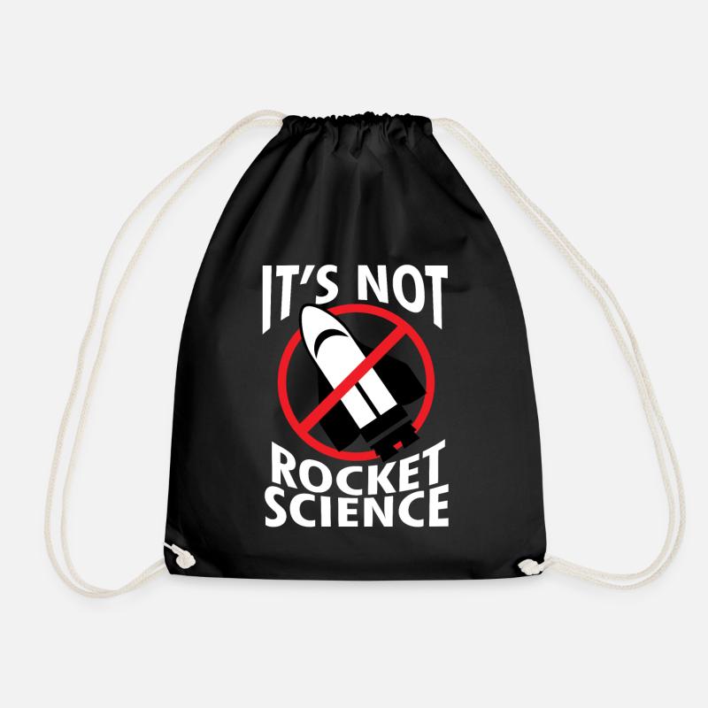 Rakete - Wissenschaft- Rocket science - Geschenk - Turnbeutel - Schwarz