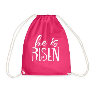Psalm Geschenk Gott Bibel Jesus Evangelium Christ - Turnbeutel - Fuchsia - Vorne