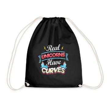 Unicorn - Drawstring Bag - black - Front