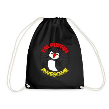 Puffin Puffin Puffin - Turnbeutel - Schwarz - Vorne