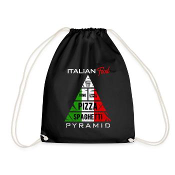 Pasta - Drawstring Bag - black - Front