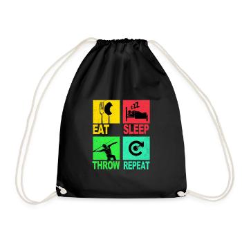 Javelin ThrowIng Ancient Greece Athlete Spear - Drawstring Bag - black - Front