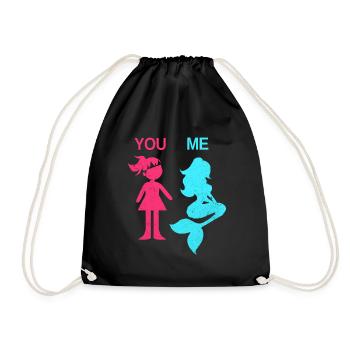 Sirène - Sac de sport léger - noir - Devant