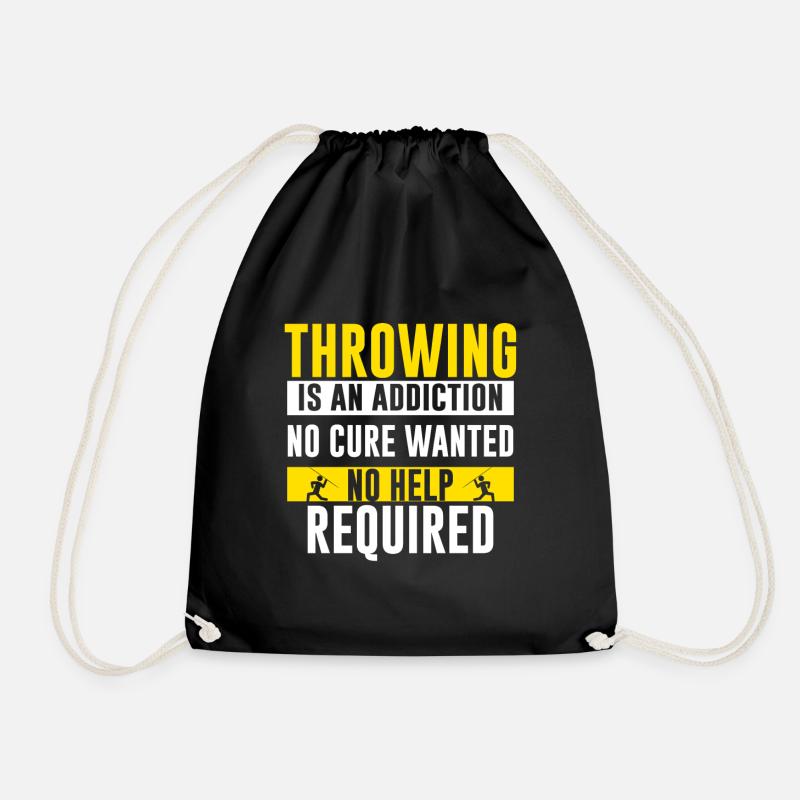 Javelin Throwing Ancient Greece Sport Javelin - Drawstring Bag - black