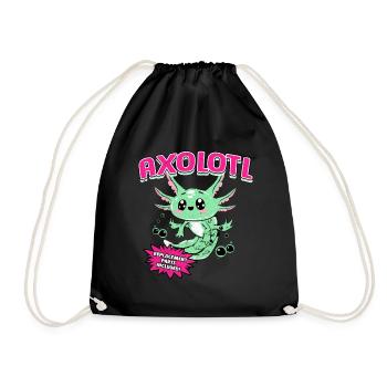 Axolotl - Turnbeutel - Schwarz - Vorne