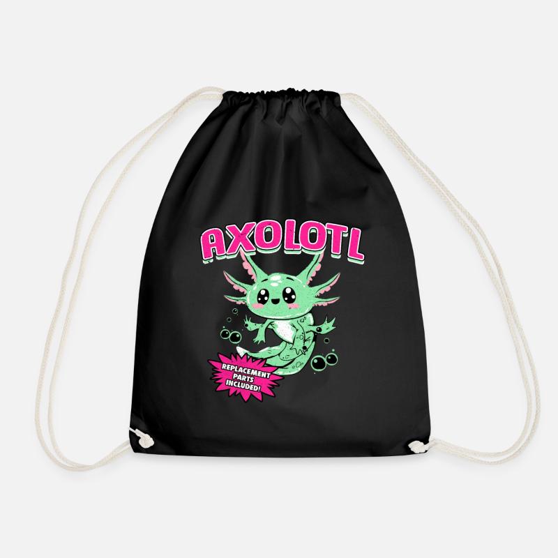 Axolotl - Turnbeutel - Schwarz