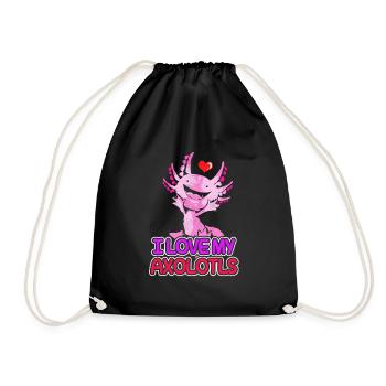 Axolotl - Turnbeutel - Schwarz - Vorne