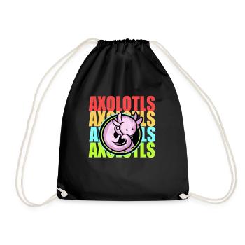 Axolotl - Turnbeutel - Schwarz - Vorne