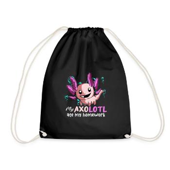 Axolotl - Turnbeutel - Schwarz - Vorne