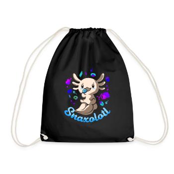 Axolotl Reptile Salamandre Aquarium Kawaii Lurch - Sac de sport léger - noir - Devant
