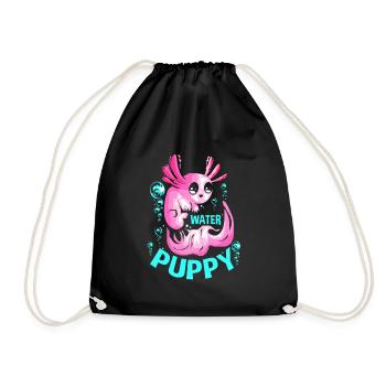 Axolotl Reptile Salamandre Aquarium Kawaii Lurch - Sac de sport léger - noir - Devant