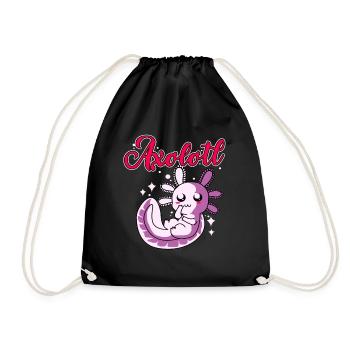Axolotl Reptile Salamandre Aquarium Kawaii Lurch - Sac de sport léger - noir - Devant