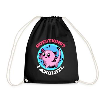Axolotl Reptile Salamandre Aquarium Kawaii Lurch - Sac de sport léger - noir - Devant