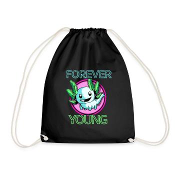 Axolotl Reptile Salamandre Aquarium Kawaii Lurch - Sac de sport léger - noir - Devant