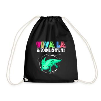 Axolotl Reptile Salamandre Aquarium Kawaii Lurch - Sac de sport léger - noir - Devant
