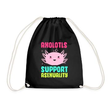 Axolotl Reptile Salamandre Aquarium Kawaii Lurch - Sac de sport léger - noir - Devant
