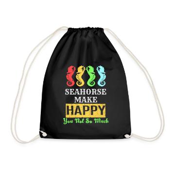 Hippocampe - Sac de sport léger - noir - Devant