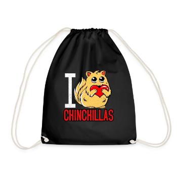 Chinchilla - Turnbeutel - Schwarz - Vorne