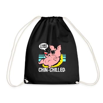 Chinchilla Gift South America Rodent Pet - Drawstring Bag - black - Front