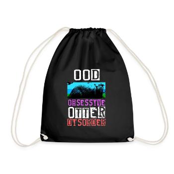Otter Ferret Marten Water Sea Otter Beaver Sweet - Drawstring Bag - black - Front