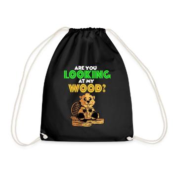 Beaver - Drawstring Bag - black - Front